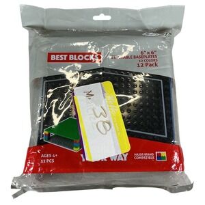 Best Blocks 12 Pack Stackable Baseplates 6x6 12 Colors Major Brand Compatible